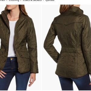 BROWN Barbour Cavalry Quilted polar fleece lined jacket